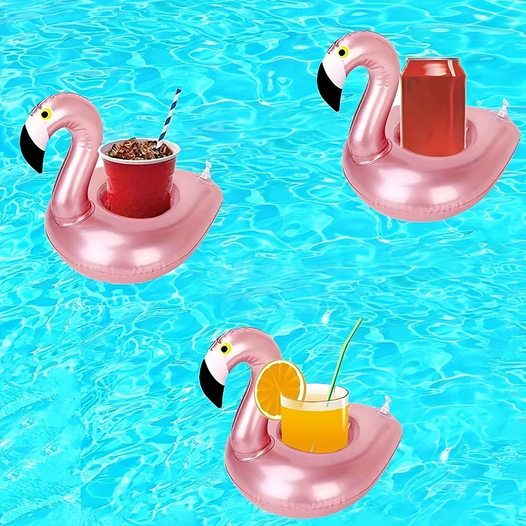 FloataCup Aufblasbarer Flamingo Getränkehalter | Schwimmender Pool Cup Holder | Tragbarer Drink Coaster