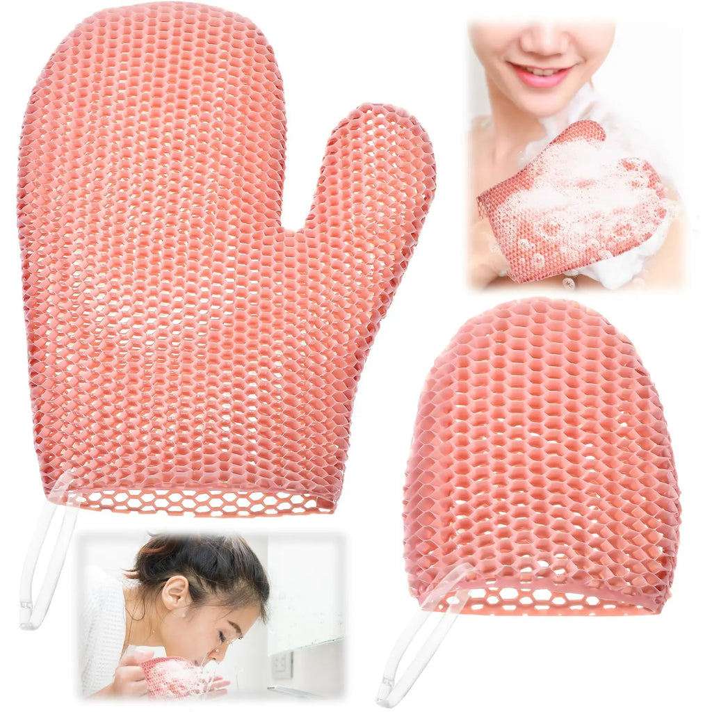 DermaBees Honigwaben Duschhandschuh | Peeling & Massage | Schnelltrocknend | Hautfreundlich
