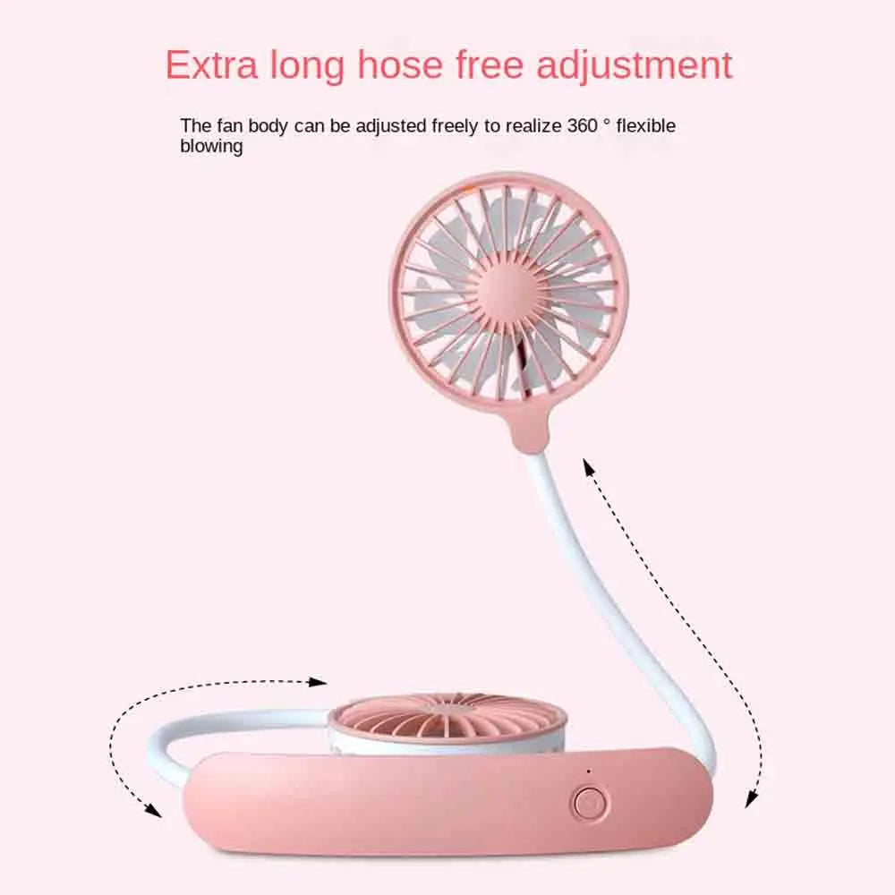 Breezino Mini Halsventilator | USB Wiederaufladbarer Neckband Fan | Tragbarer Lüfter für Sport, Büro & Outdoor 30 cm