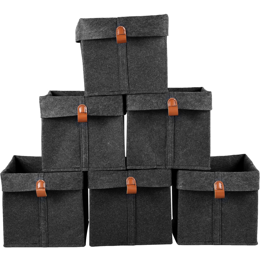 Feltino 6er-Set Aufbewahrungskörbe aus Filz | 12 L Faltbare Organizer für Zuhause & Schrank