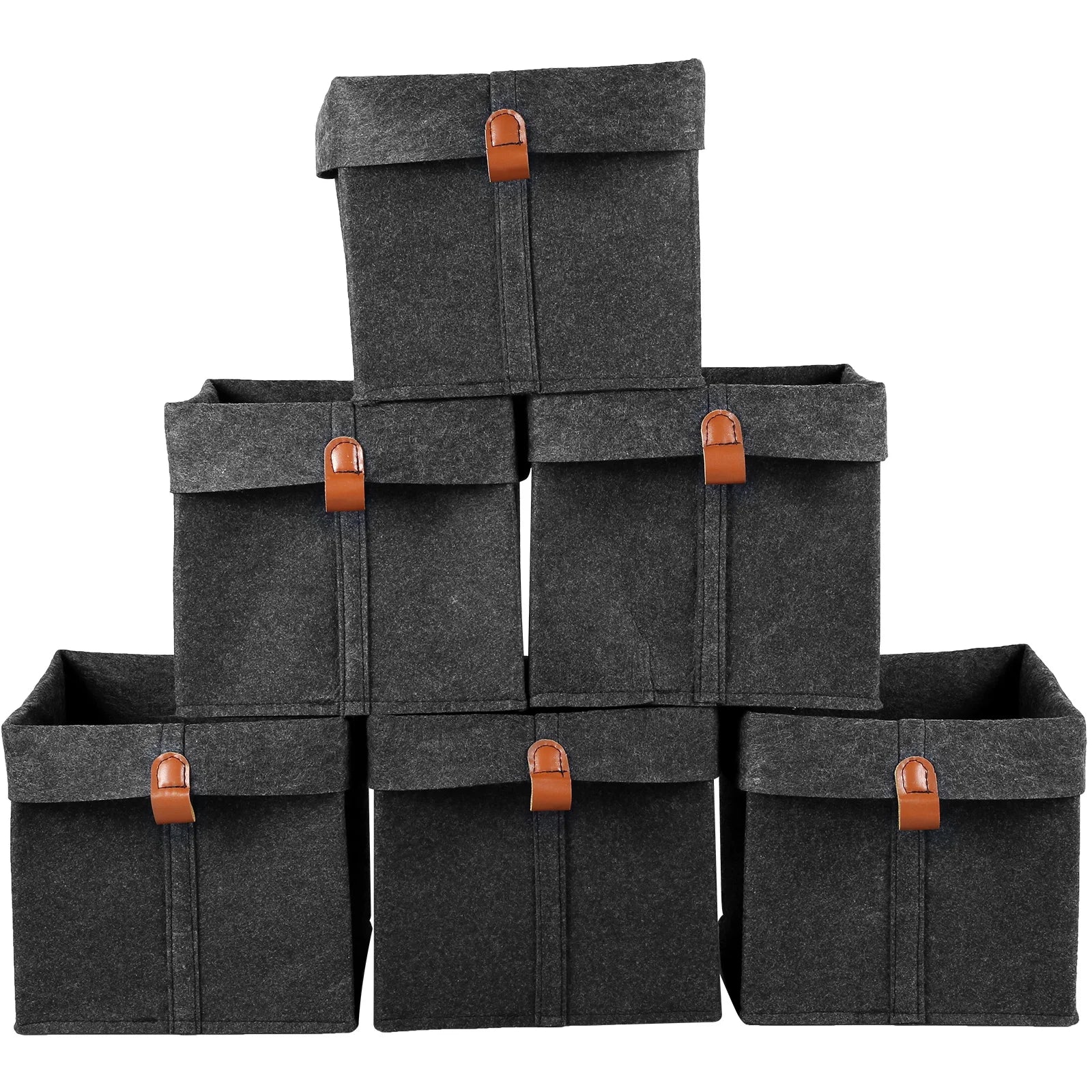 Feltino 6er-Set Aufbewahrungskörbe aus Filz | 12 L Faltbare Organizer für Zuhause & Schrank