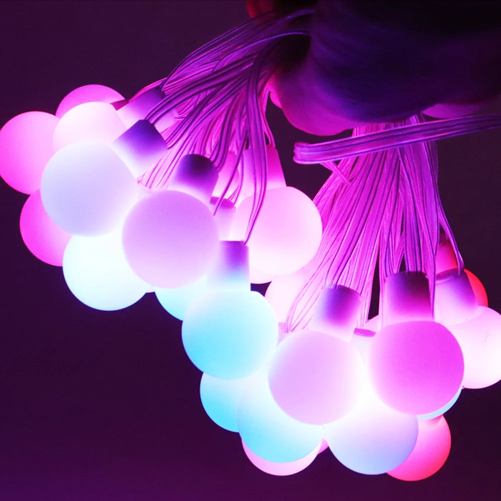 Luminexa LED-Lichterkette | Individuell Adressierbare RGB-Kugeln | IP67 Wetterfest | 4,5 m / 9 m