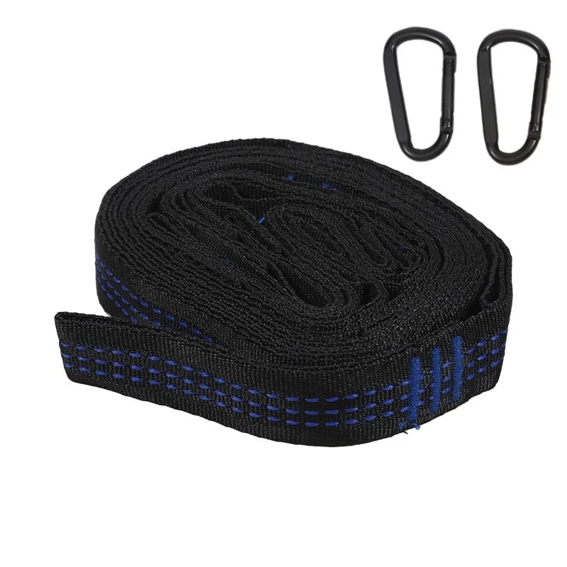 Hängkraft Hängematten Befestigungsset | 600 lbs Tragkraft | Polyester Gurte mit 5 Ringen | 2er Set