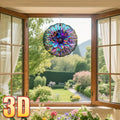 AeroBloom 3D Windspinner Blume | Metall & Aluminium | 25 cm Regenbogen Windrad für Garten | 360° Drehbar