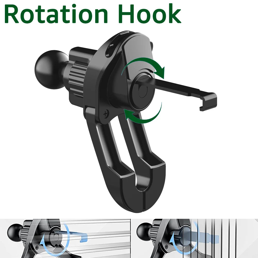 VentLock | Lüftungsgitter-Adapter für Handyhalterung | 17 mm Kugelkopf Universal