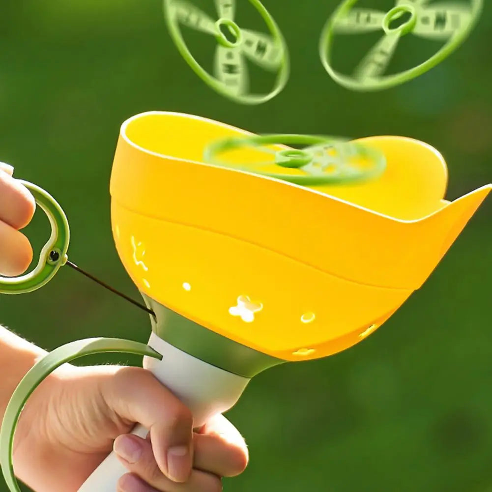 AeroZing Wurfscheiben Launcher Set | UFO Flugscheiben Spiel | 23 x 14 cm Outdoor Spielzeug Kinder