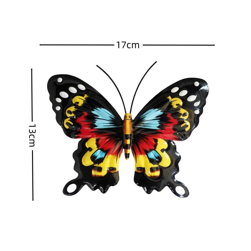 FLORAVENTO Metall Schmetterling Wanddeko Set | 4er Set | Rostfrei | Für Garten & Zaun