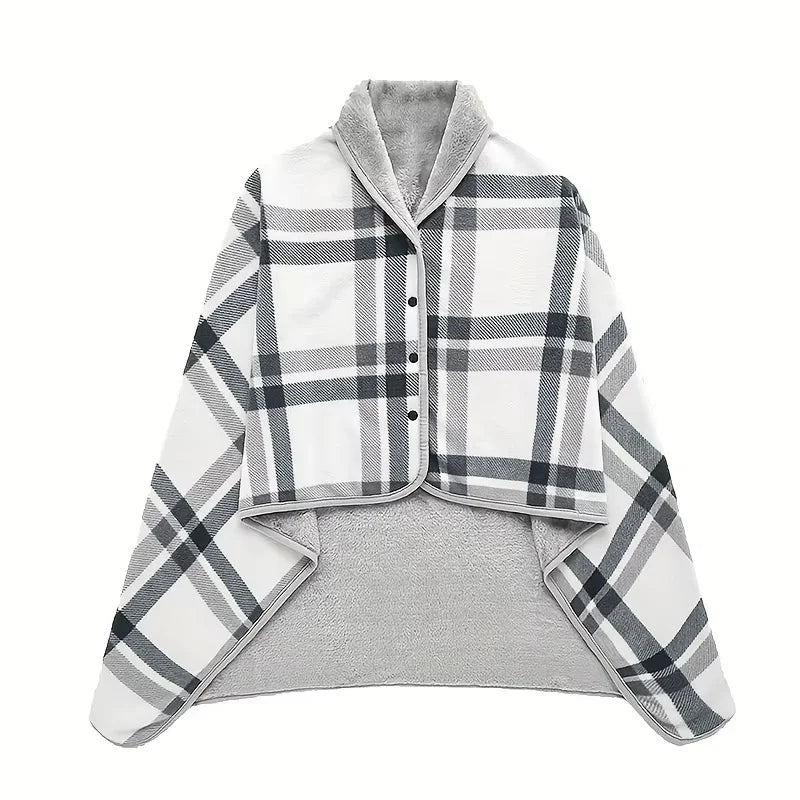 CozyWrap Cuddle Scarf | Wearable Blanket | Soft Flannel | Ideal for Office & Home