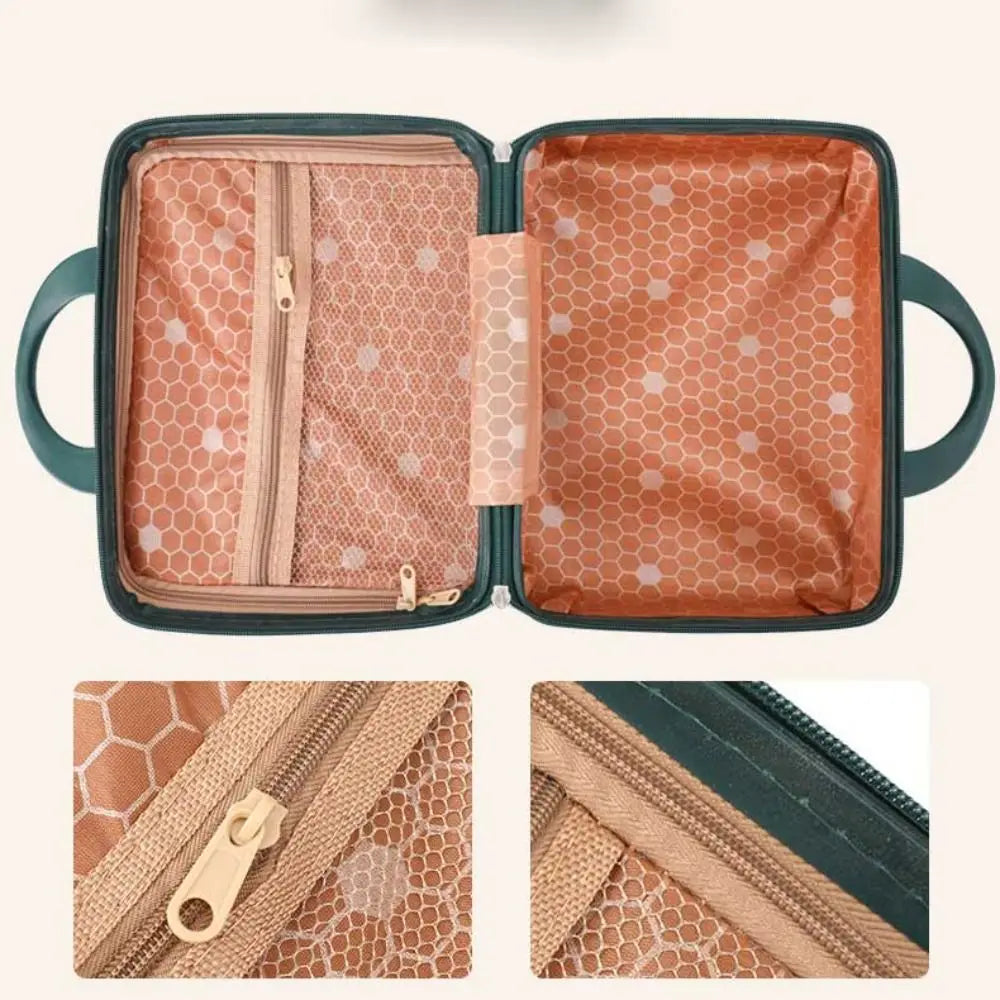 GlamorCase Mini Reise-Kosmetikkoffer 14 Zoll | Handgepäck Organizer | Make-up & Passwortfach | 30 x 23 x 15,5 cm