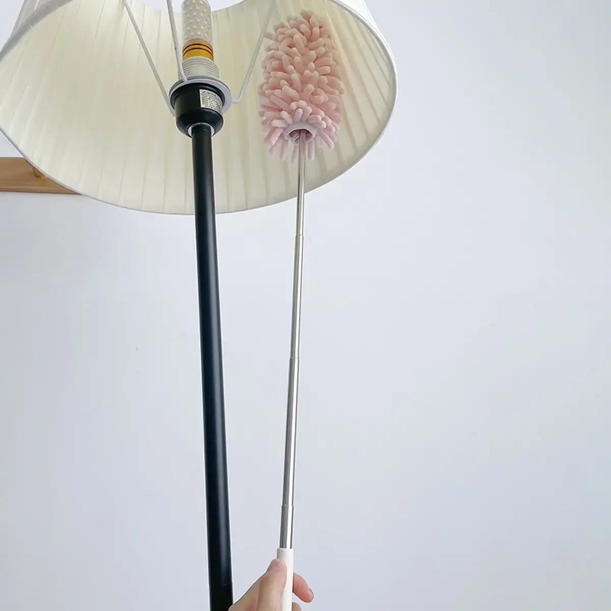 DUSTELLA Telescopic Dust Duster | Extendable to 80 cm | Microfiber Chenille & Stainless Steel Handle – For Ceilings, Furniture & Corners