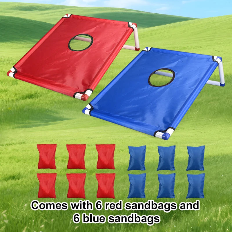 Tossivo Wurfspiel-Set | Spielbrett mit 6 Wurfsäckchen | Outdoor-Gartenspiel für Strand, Garten & Partys