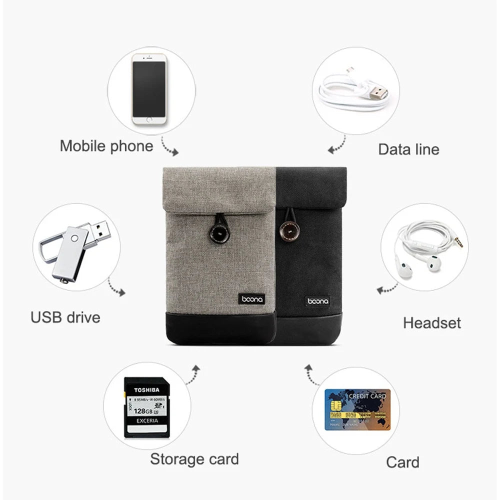 TechNest Reise-Organizer für Handy-Zubehör – Kompakte Aufbewahrungstasche für Ladegeräte, Powerbanks, Kabel und Kopfhörer