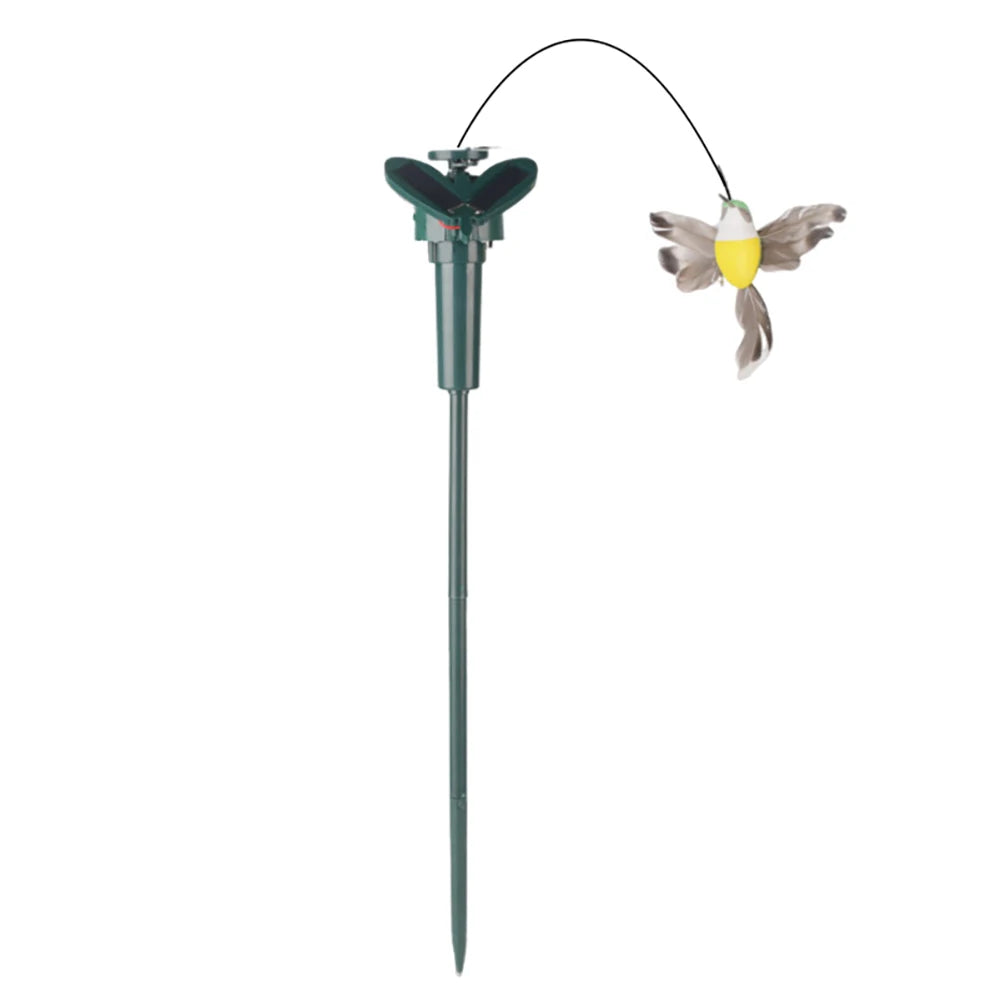 FlutterJoy Solar-Flatternde Gartenornamente | Fliegender Schmetterling & Vogel | Wackelnde Outdoor-Dekoration