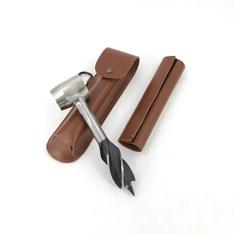 Bushcraft Hand Drill FerroDrill | Outdoor Survival Tool | Durable Carbon Steel | 16.5 cm