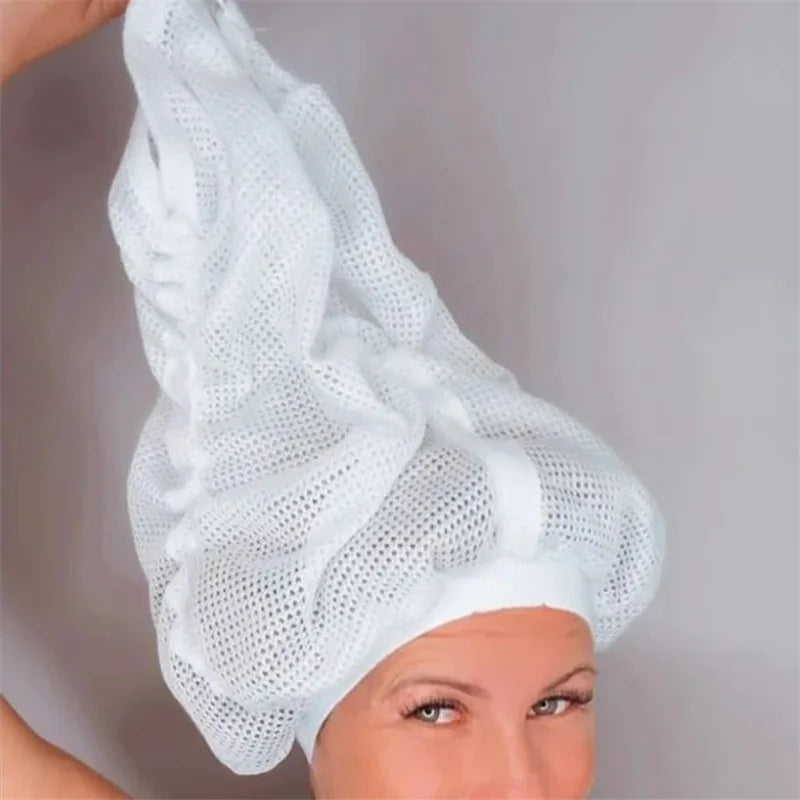 Curlovia Haar Trockenhaube Locken | Schnelltrocknend | Verstellbar mit Kordelzug | Plopping Cap