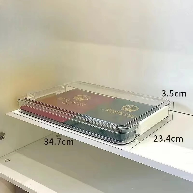 ClearStack Dokumentenbox A4 | Transparent | Stapelbar | Staubgeschützt