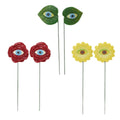 FloraMini 6er-Set Miniatur-Blumenfiguren | Resin Garten-Dekoration | Feengarten & Blumentopf Schmuck