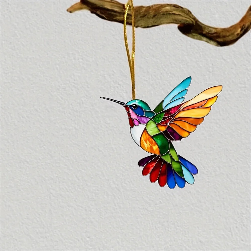 ColibriLuma Kolibri Fensterhänger | Acryl Suncatcher | 8 cm | Bunt | Garten Deko