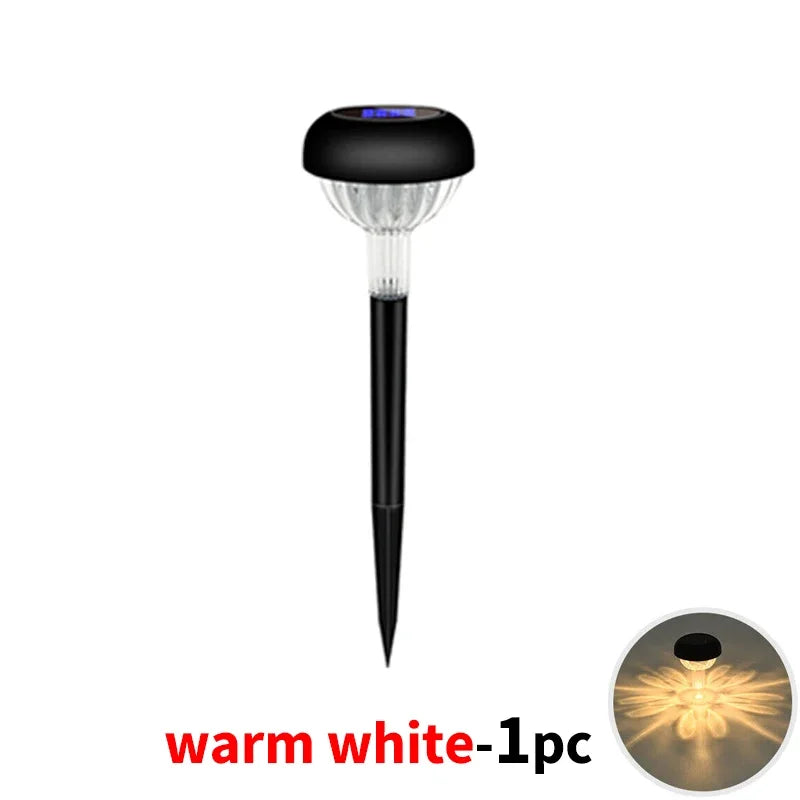 Solavelle | Solar-Gartenleuchte | Bauhinien-Blütenmuster | Wetterfest | LED-Wegeleuchte | 30 cm