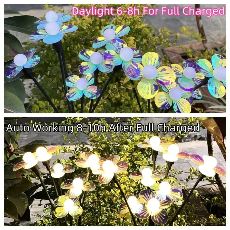 GlowPetal Solar-Blumenleuchte | LED Gartendeko | 2 Modi | Wasserdicht | 30 x 12 x 12 cm