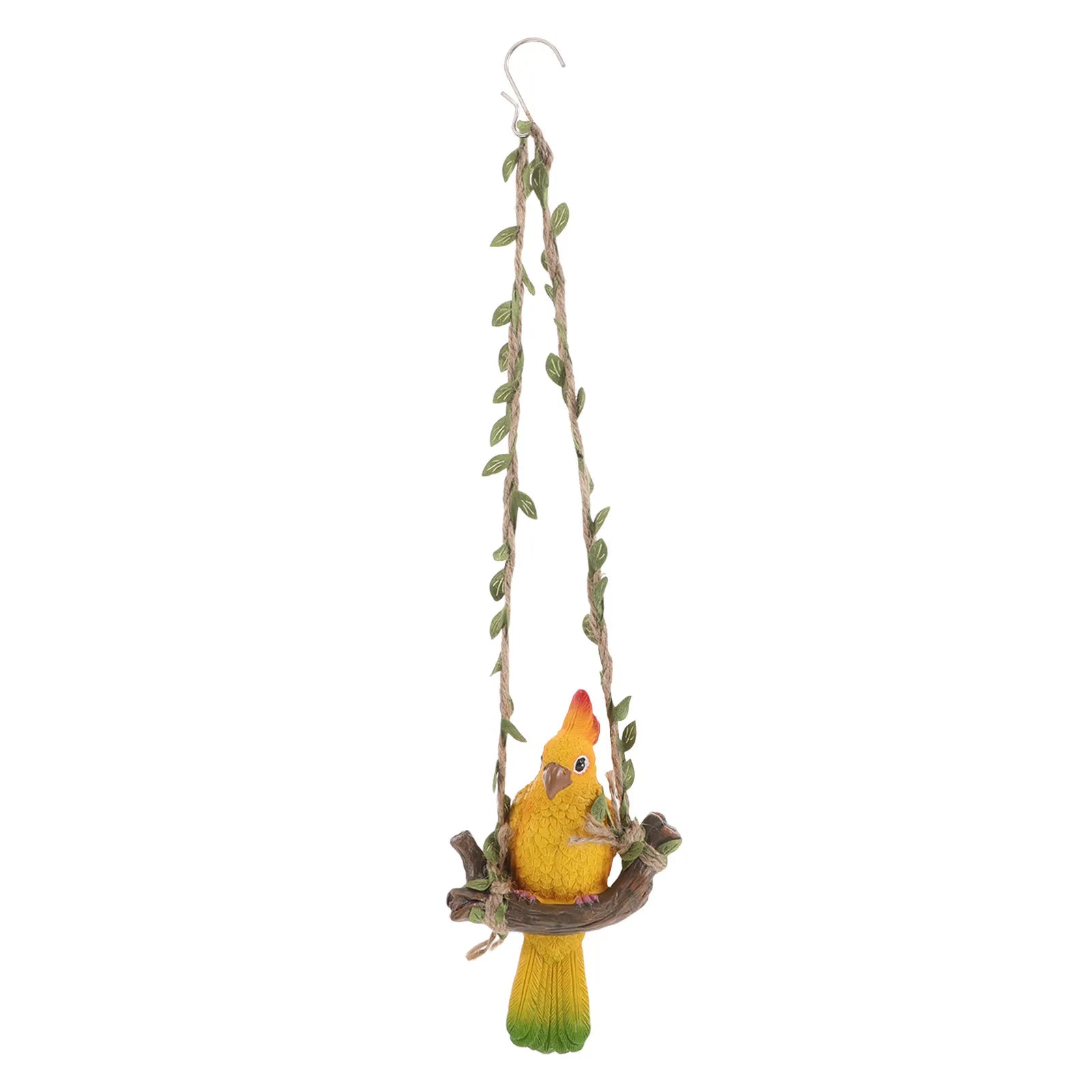 Aviora Living Papagei Hängedeko | Gartenfigur aus Resin | Schaukel Design | 14 x 9 x 5 cm