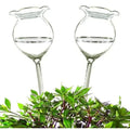 FloraGlobe Selbstbewässernde Pflanzkugeln | Handgeblasenes Glas 2er Set | Automatische Bewässerung