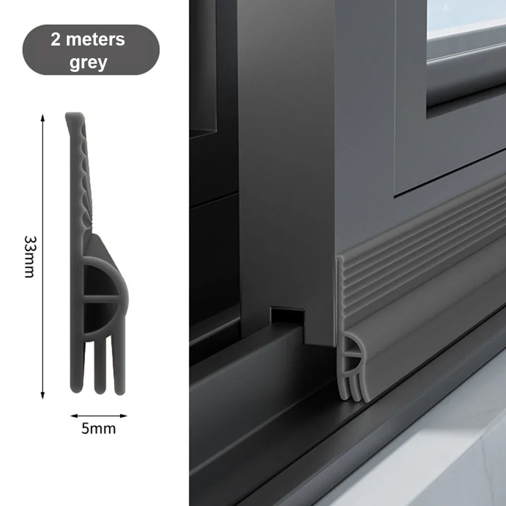 Door Seal SilentSeal Pro | PVC Draft Stopper Without Adhesive | Soundproof & Energy Saving | Washable & Cut-to-Size