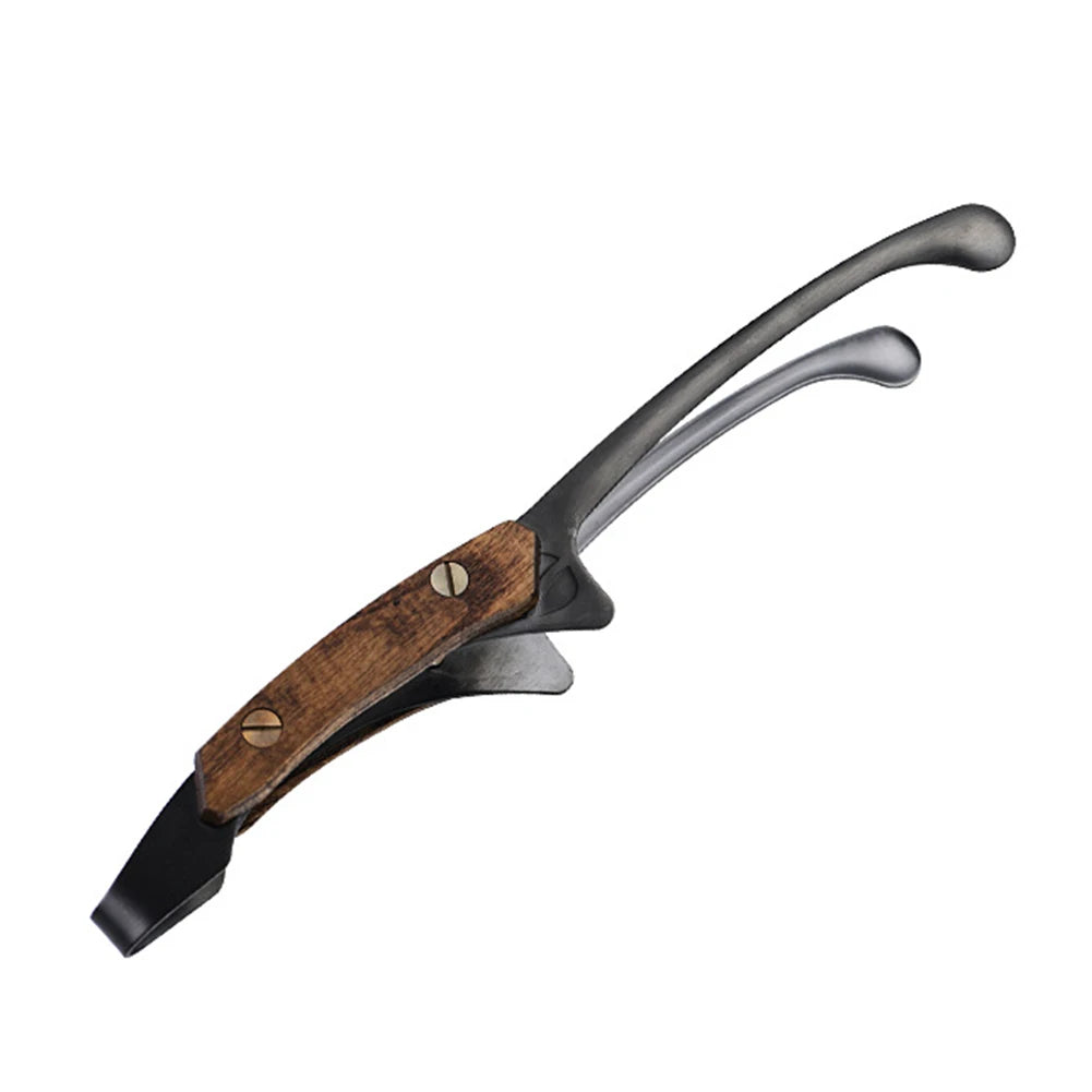 Bravion Grillzange Edelstahl | Hitzebeständig | Holzgriff | 25,5 cm BBQ Zange