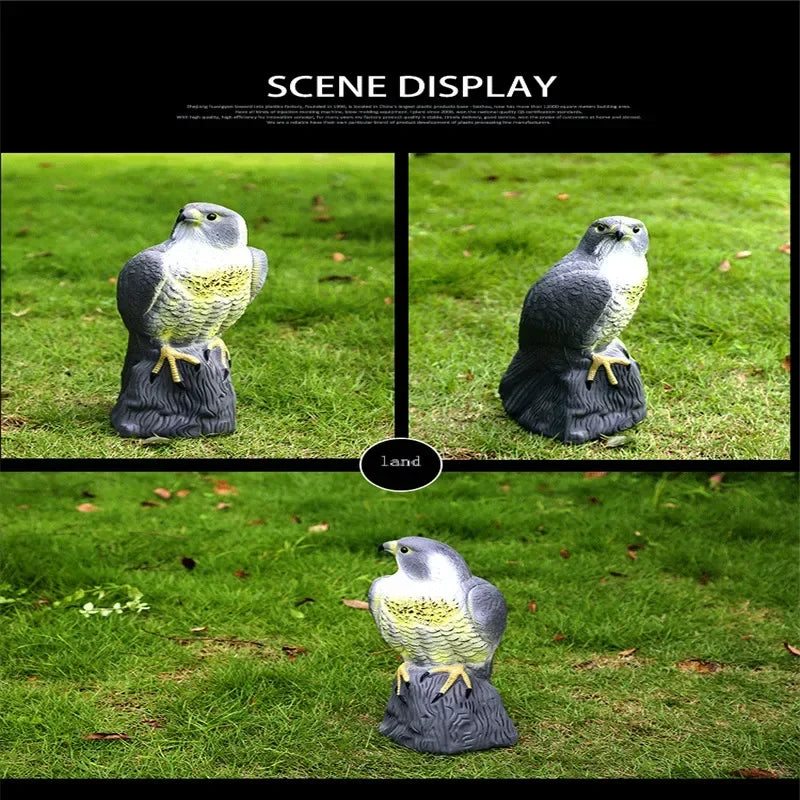 EagleGuard Künstlicher Adler Gartenlockvogel | PE Kunstharz | Falke Attrappe | Outdoor Deko