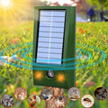 PestGuard Solar | Solar Ultraschall-Tiervertreiber | IP66 Wasserdichter Schädlingsabwehrer mit LED-Blitzlicht | Für Garten & Außenbereich