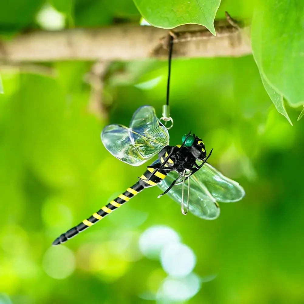 Naturion | Libellen-Abwehrdeko | Realistische Insektenattrappe | 12 cm für Garten & Outdoor