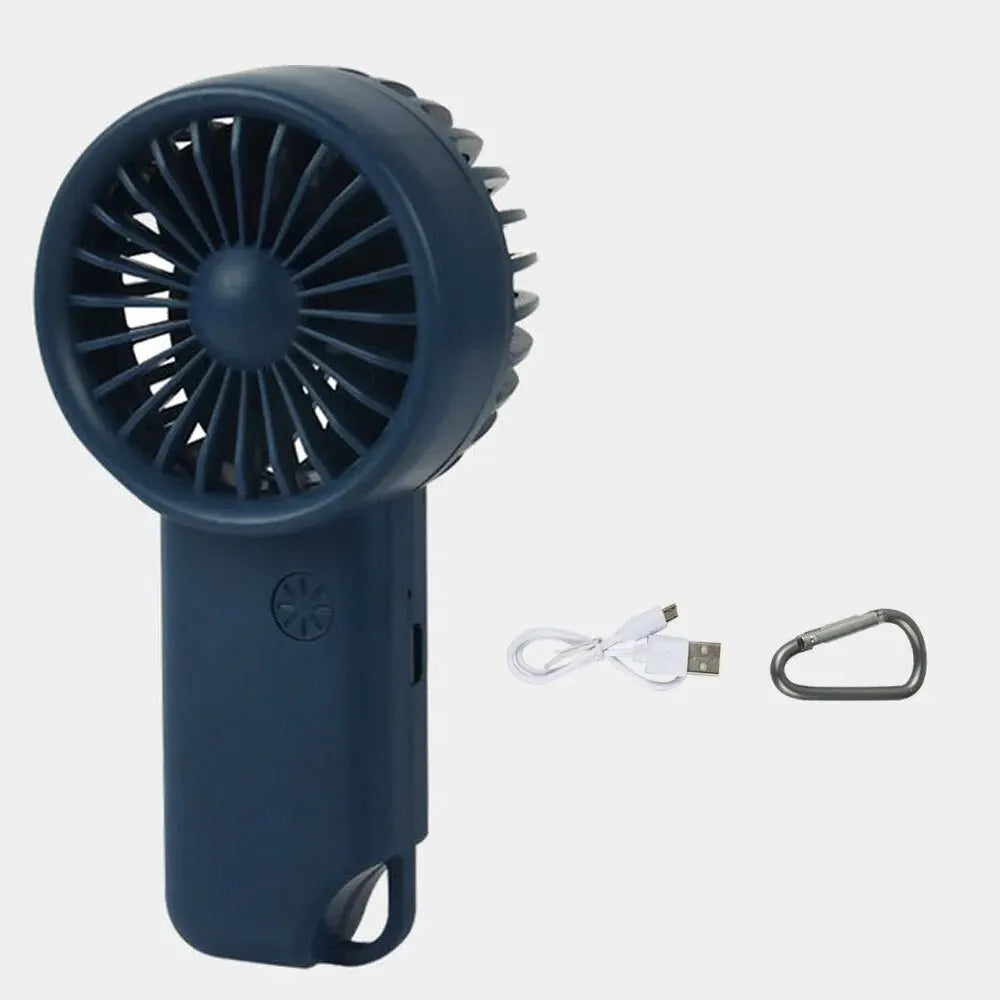 Brisola Mini Hand Fan with USB Charging | 3 Speed Levels & LED Display | Portable Battery Fan for Office, Travel & Sports