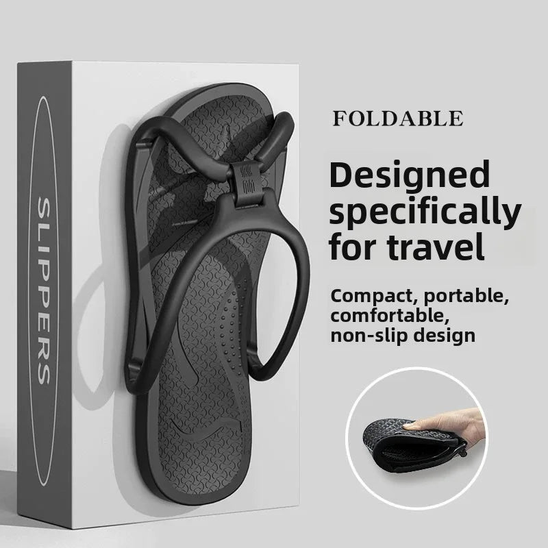FoldStep Reise Slipper | Faltbar & Leicht | EVA Flip Flops | Rutschfeste Sohle | Unisex | Hotel Bad Strand Indoor Outdoor