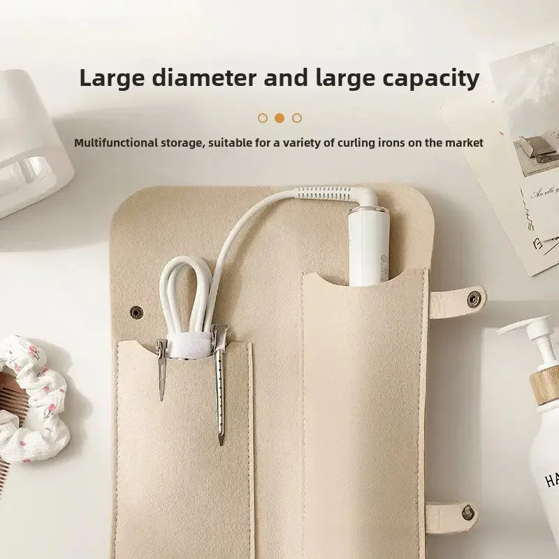 StyleGuard Reise-Organizer für Stylinggeräte – Aufbewahrungstasche mit Doppelfach für Glätteisen, Lockenstab und Haarzubehör