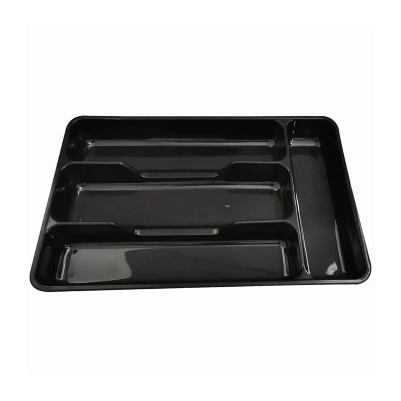 Drawello Besteck Organizer Schublade | Kunststoff | 27x17,6x3,5 cm | Schwarz oder Weiß