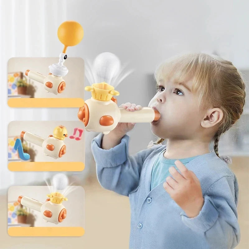 Pustolino Montessori Atemtrainer | 3-in-1 Sensorikspielzeug | Feinmotorik & Atemübungen für Kinder ab 3 Jahren