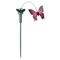 FlutterJoy Solar-Flatternde Gartenornamente | Fliegender Schmetterling & Vogel | Wackelnde Outdoor-Dekoration