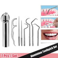 Dentigo Edelstahl-Zahnstocher Set | Wiederverwendbares Zahnreinigungs-Set | Mit Schlüsselanhänger-Etui