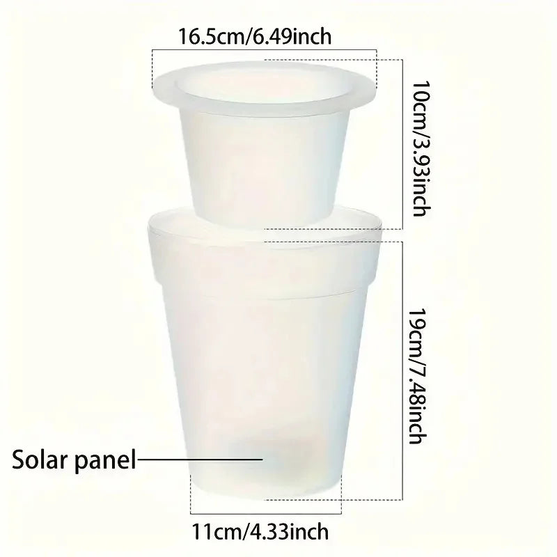 SolaraBloom | Solar-Blumentopfleuchte für den Garten | Automatische LED-Gartenbeleuchtung für Rasen, Terrasse & Hof