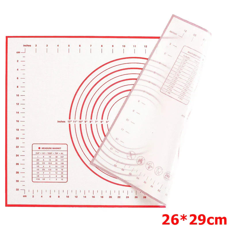 BakeFlex™ Silicone Baking Mat | Extra Thick & Non-Stick | With Measurement Scale | Perfect for Rolling Dough, Fondant & Pastries