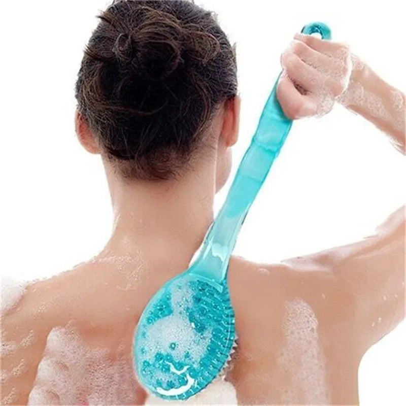 Vitalora Rückenbürste mit Langem Griff | Sanfte Nylonborsten | Körperpflege & Massage | 35,5 cm