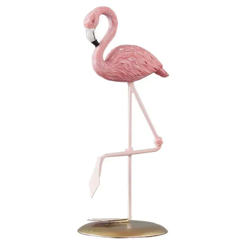 FlaMingo Deco Cartoon Flamingo Figurine | Resin Dekoration für Wohn- & Arbeitszimmer | Miniatur Desktop Accessoire