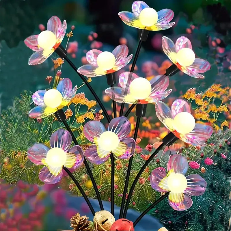 GlowPetal Solar-Blumenleuchte | LED Gartendeko | 2 Modi | Wasserdicht | 30 x 12 x 12 cm