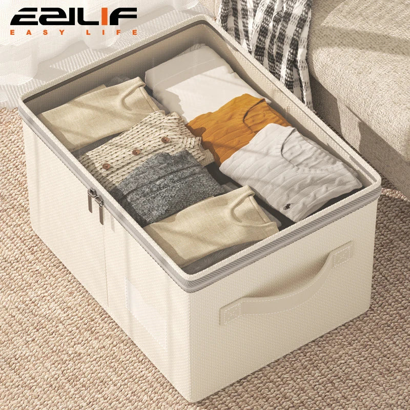 Dormexa Kleider Aufbewahrungsbox mit Deckel | Großes Volumen | Faltbarer Schrank Organizer