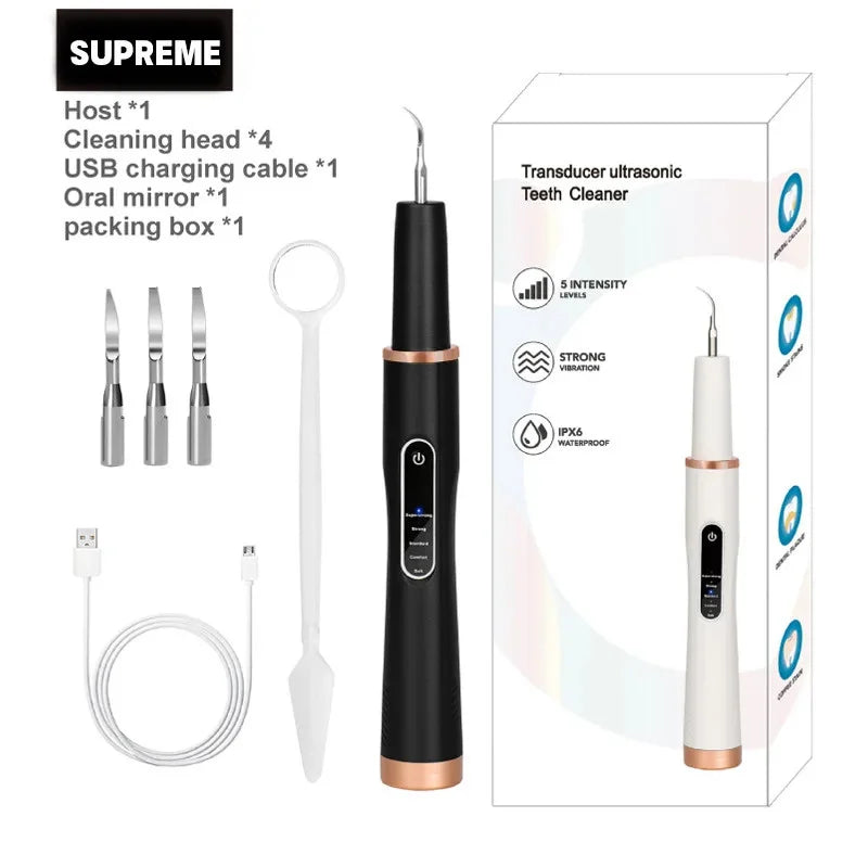 DentoraSonic | Ultrasonic Dental Care Device for Dogs & Cats | 5-Level Tartar Remover | USB Charging