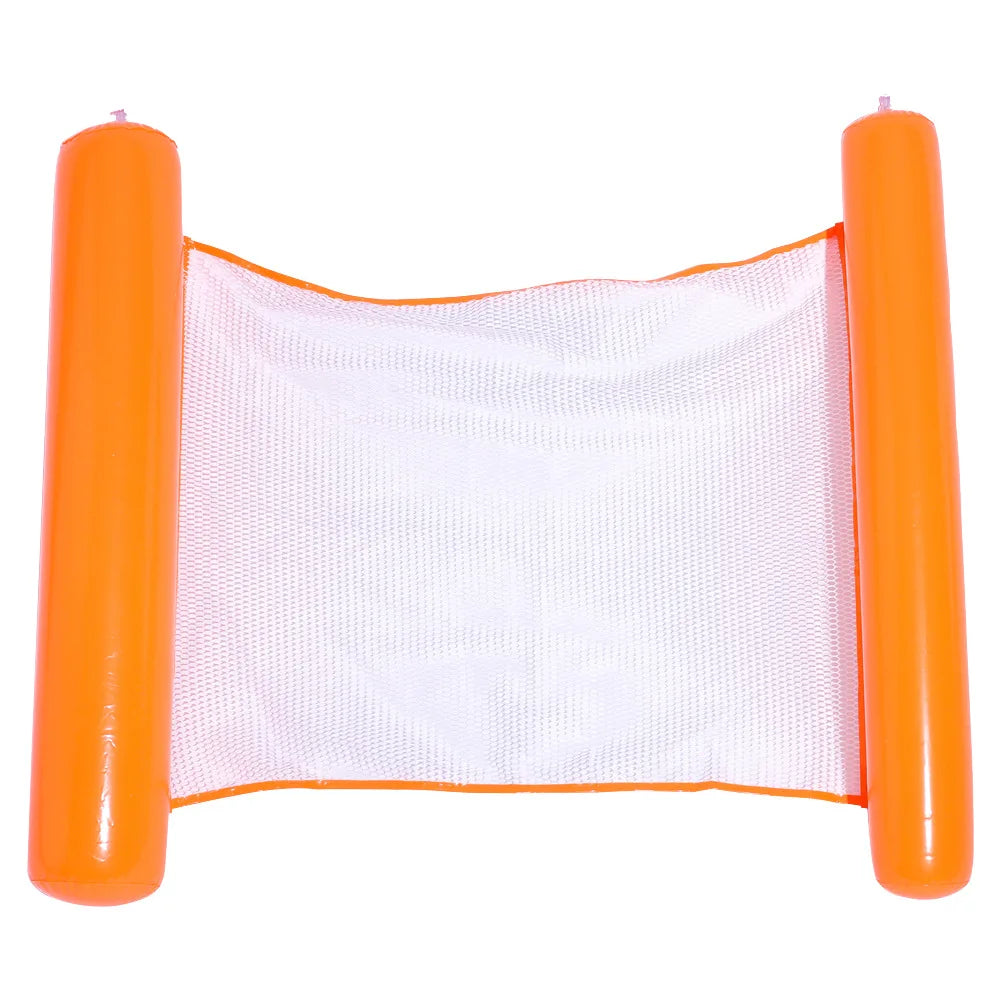 AQUAVIVA Inflatable Water Hammock | 130×70 cm | Foldable Pool Lounger with Backrest | Floating Bed for Pool, Beach & Vacation