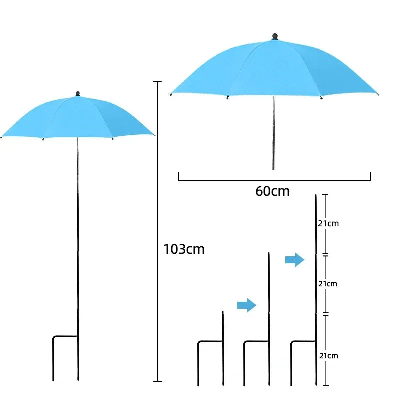 Florashade Pflanzen Sonnenschirm | Verstellbarer Pflanzenschutz | UV-Schutz Schirm mit Erdspieß | Wetterfest | Ø 60 cm