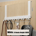 Hangiva Türhaken Organizer | 6 Haken | Aluminium Türgarderobe | Ohne Bohren | Für Türen 4,1–4,5 cm