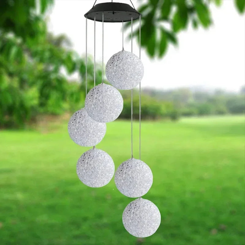 Solarisia | Solar-Windspiel mit Farbwechsel-LEDs | Wasserdichte Hängelampe für Garten, Balkon und Terrasse