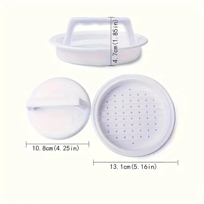 GrillForma | Hamburgerpresse | Burgerpresse aus PP-Kunststoff | Perfekte Patties | 13,1 x 10,7 x 4 cm